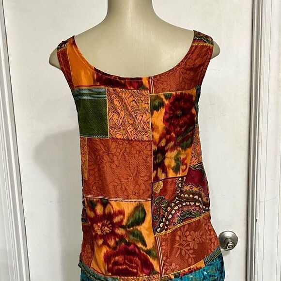 New York Studio Womens Small Multicolor Tank Top Sleeveless Bohemian Casual - Picture 7 of 10